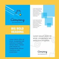 Pulley Company Brochure Title Page Design Company profile annual report presentations leaflet Vector Background