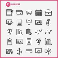 Business Line Icons Set For Infographics Mobile UXUI Kit And Print Design Include Globe Internet Network Vector Passport Euro Book Document Collection Modern Infographic Logo and Pictogra