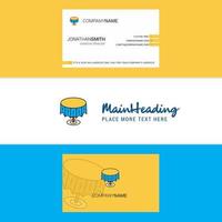 Beautiful Round table Logo and business card vertical Design Vector