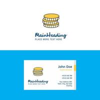 Flat Coins Logo and Visiting Card Template Busienss Concept Logo Design vector