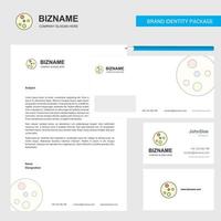 Bacteria plate Business Letterhead Envelope and visiting Card Design vector template