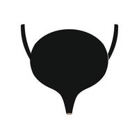 Bladder black icon vector