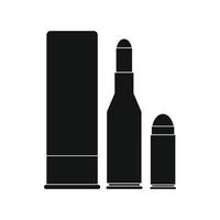 Shotgun shell and bullets icon vector