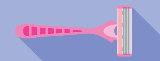 Woman blade razor icon, flat style vector