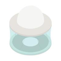 Apiarist mask isometric 3d icon vector