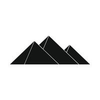 Pyramids of Egypt icon, simple style vector