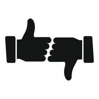 Hands showing thumbs up and down vector