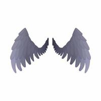 Eagle wings icon, cartoon style vector