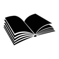 Opened book with pages fluttering icon vector