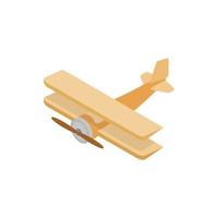 Biplane icon, isometric 3d style vector