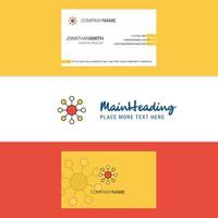 Beautiful Network Logo and business card vertical Design Vector
