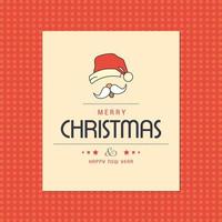 Merry Christmas card with creative design vector