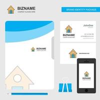 Secure house Business Logo File Cover Visiting Card and Mobile App Design Vector Illustration