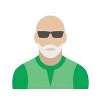 Man with gray beard avatar icon vector