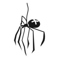 icono de araña cruzada, estilo simple vector