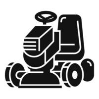 Grass cut machine icon, simple style vector