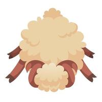 Tired sheep icon, cartoon style vector