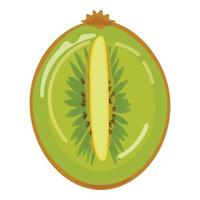 vector de dibujos animados de icono de kiwi. jugo de comida