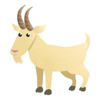 Mountain goat icon, cartoon style vector