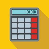 icono de calculadora en estilo plano vector