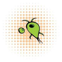 Virus icon, comics style vector