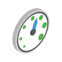 Speedometer icon, isometric 3d style vector