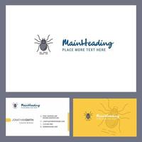 Spider Logo design with Tagline Front and Back Busienss Card Template Vector Creative Design