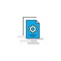Flat Setting document Icon Vector