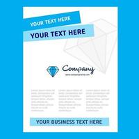 Diamond Title Page Design for Company profile annual report presentations leaflet Brochure Vector Background