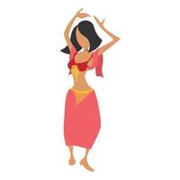 Cute cartoon belly dancer vector