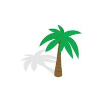 icono de palmera, estilo 3d isométrico vector