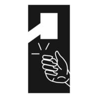 Do not open door tag icon, simple style vector