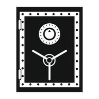 Security safe black simple icon vector