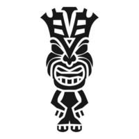 Tiki statue idol icon, simple style vector