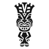 icono de ídolo de estatua tiki, estilo simple vector