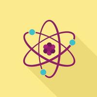 Atom icon, flat style vector