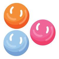 Gum colorful balls icon cartoon vector. Candy pink vector