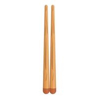 Wooden chopsticks icon, cartoon style vector