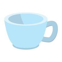 icono de dibujos animados de taza de bebé azul vector