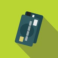 Credit card icon, flat style vector