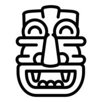 Traditional idol icon, outline style vector