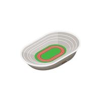 pista, campo, estadio, 3d, icono vector