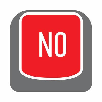 No red button icon, simple style