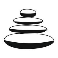 piedras de basalto zen icono simple negro vector