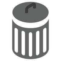 Trash can icon, isometric 3d style vector