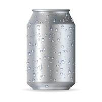 Big realistic can with drops vector