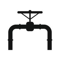 Pipeline with valve and handwheel icon vector