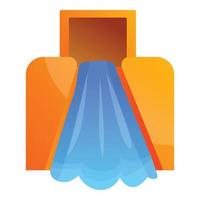 Float water slide icon, cartoon style vector