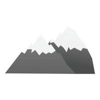 Hiking mountain icon, cartoon style vector