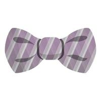 Striped fashion bow tie icon, cartoon style vector